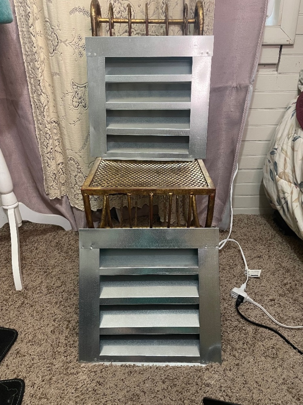 2 Metal Louver Vent 12"X12" Rectangular VF1212